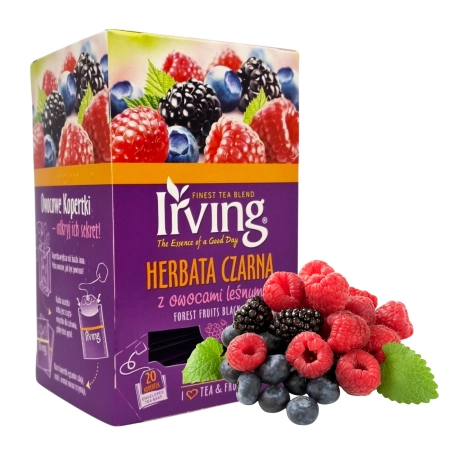 Herbata IRVING czarna owoce leśne 20 torebek